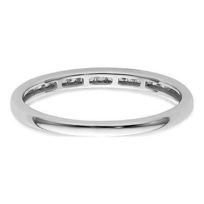 14K White Gold 1/10 ct tw Diamond Channel Wedding Band – view 6