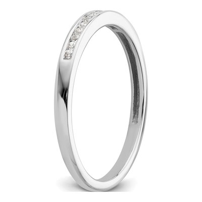 14K White Gold 1/10 ct tw Diamond Channel Wedding Band – view 7