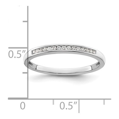14K White Gold 1/10 ct tw Diamond Channel Wedding Band – view 8