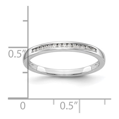 14K White Gold 1/8 ct tw Diamond Wedding Band – view 7