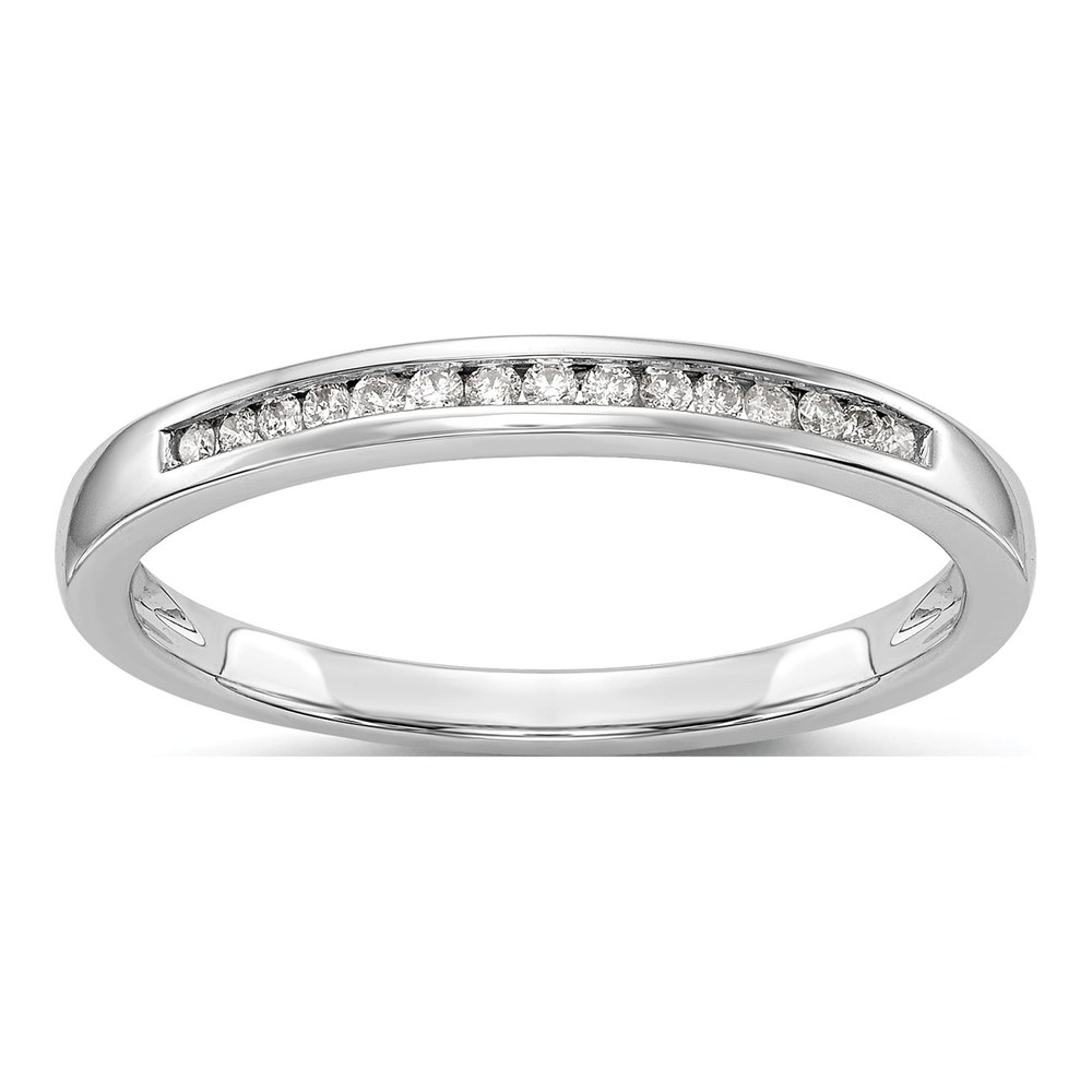 14K White Gold 1/8 ct tw Diamond Wedding Band