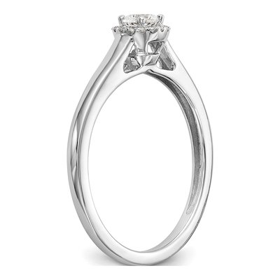 14K White Gold Diamond Halo Engagement Ring Semi-Mount – view 6