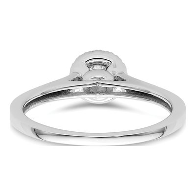 14K White Gold Diamond Halo Engagement Ring Semi-Mount – view 6