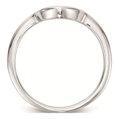 14K White Gold Contoured Wedding Band – view 2