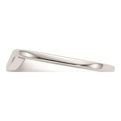 14K White Gold Contoured Wedding Band – view 3