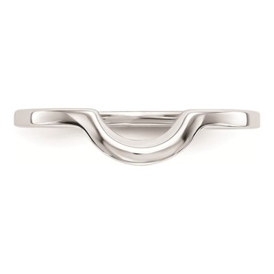 14K White Gold Contoured Wedding Band – view 4