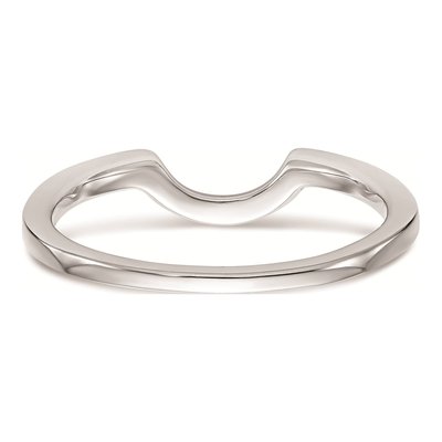 14K White Gold Contoured Wedding Band – view 5