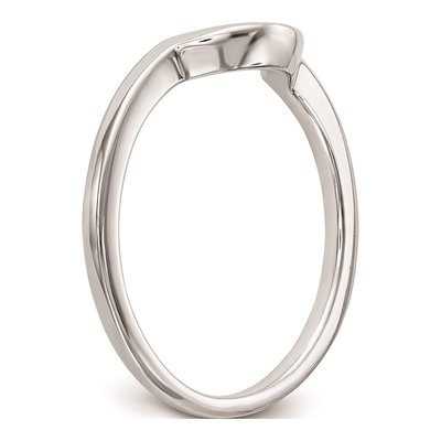 14K White Gold Contoured Wedding Band – view 6