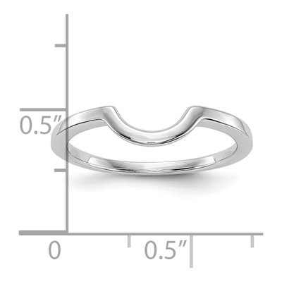 14K White Gold Contoured Wedding Band – view 7