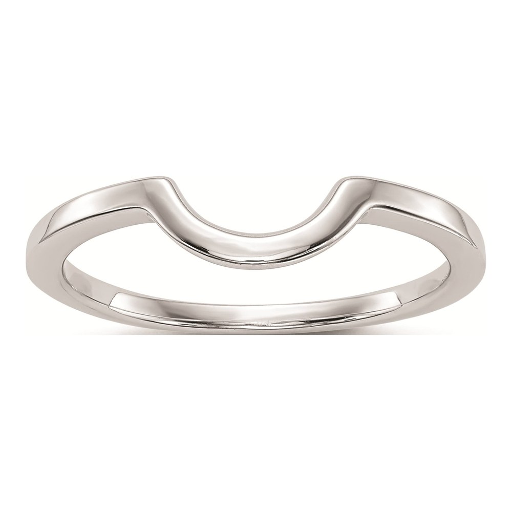 14K White Gold Contoured Wedding Band