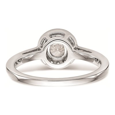 14K White Gold Diamond Halo Setting Engagement Ring Mounting – view 4