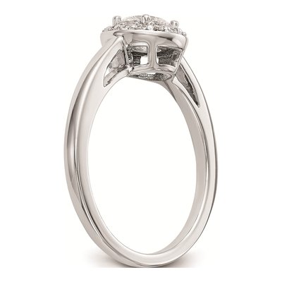 14K White Gold Diamond Halo Setting Engagement Ring Mounting – view 5