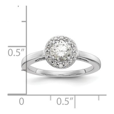14K White Gold Diamond Halo Setting Engagement Ring Mounting – view 7