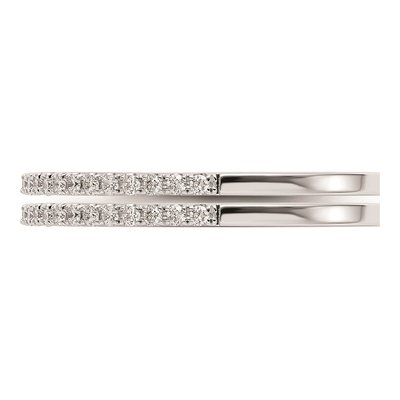 14K White Gold Diamond Wedding Band Set, 1/4 ct tw – view 4