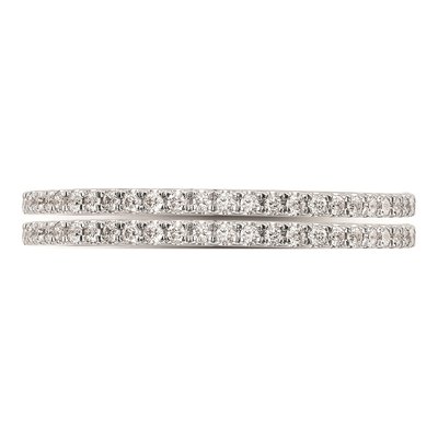 14K White Gold Diamond Wedding Band Set, 1/4 ct tw – view 5