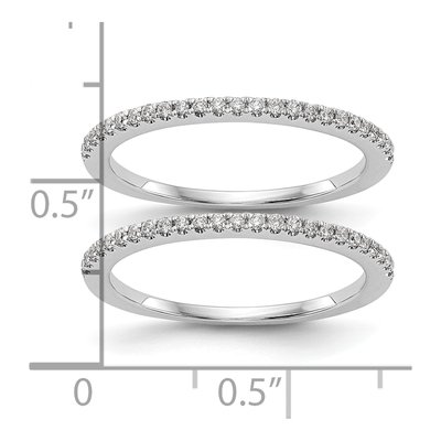 14K White Gold Diamond Wedding Band Set, 1/4 ct tw – view 8