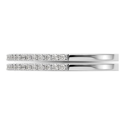 14K White Gold Lab-Grown Diamond Wedding Band Set – view 4