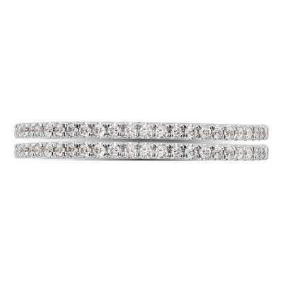 14K White Gold Lab-Grown Diamond Wedding Band Set – view 5