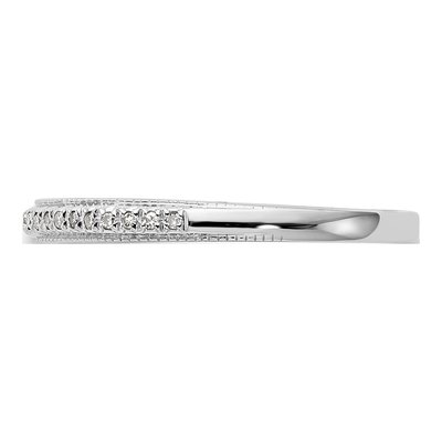 14k White Gold Diamond Wedding Band Set, 0.132 ct – view 3