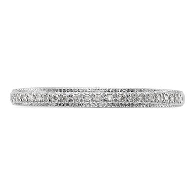 14k White Gold Diamond Wedding Band Set, 0.132 ct – view 4