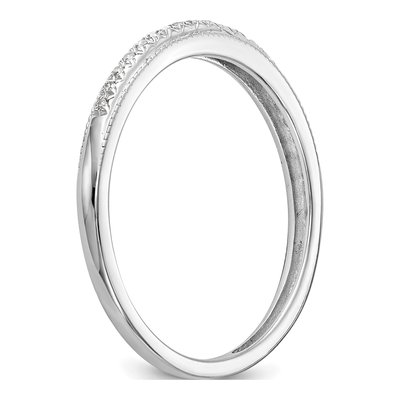 14k White Gold Diamond Wedding Band Set, 0.132 ct – view 6