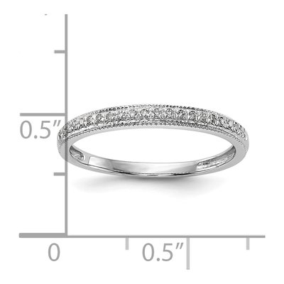 14k White Gold Diamond Wedding Band Set, 0.132 ct – view 7