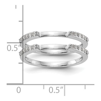 14K White Gold Set of 2 Wedding Band Mountings – view 8