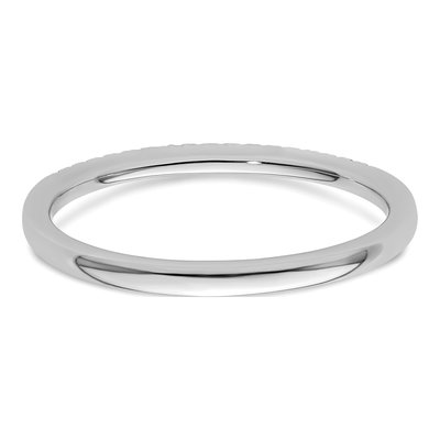 14K White Gold 1/10 ct tw Diamond Wedding Band – view 7