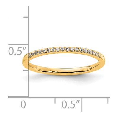14K Yellow Gold 0.09 ct tw Diamond Wedding Band – view 4