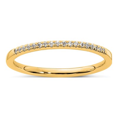 14K Yellow Gold 0.09 ct tw Diamond Wedding Band