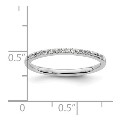 14K White Gold 1/10 ct tw Diamond Wedding Band – view 7