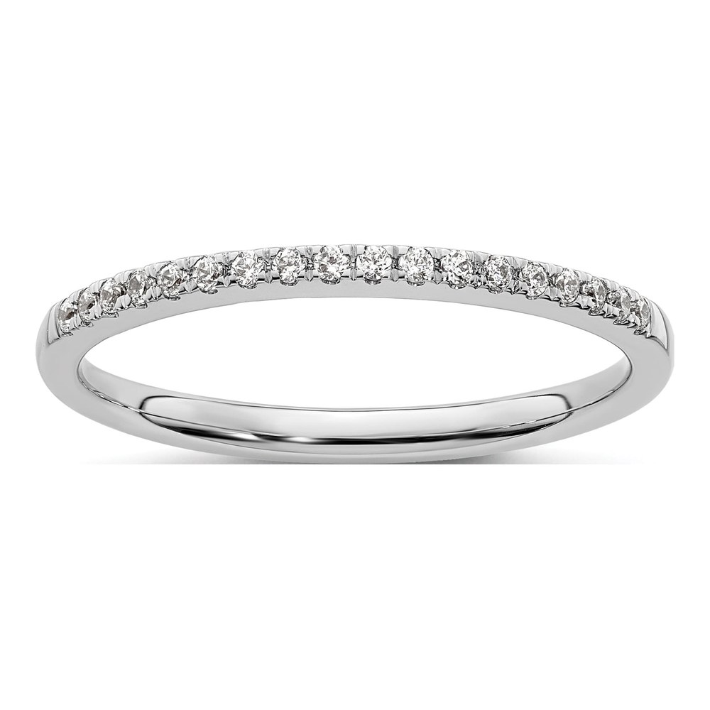14K White Gold 1/10 ct tw Diamond Wedding Band