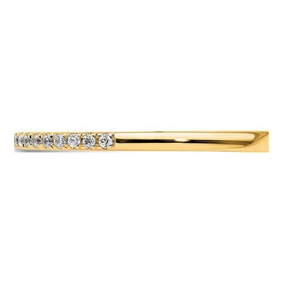 14K Yellow Gold 1/10 ct tw Diamond Wedding Band – view 3