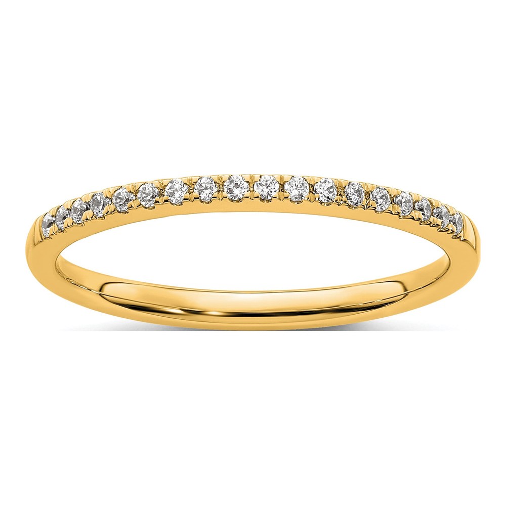 14K Yellow Gold 1/10 ct tw Diamond Wedding Band