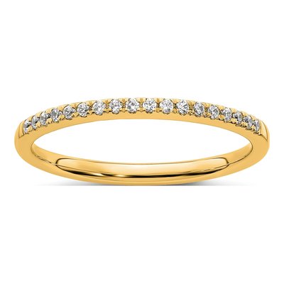 14K Yellow Gold 1/10 ct tw Diamond Wedding Band