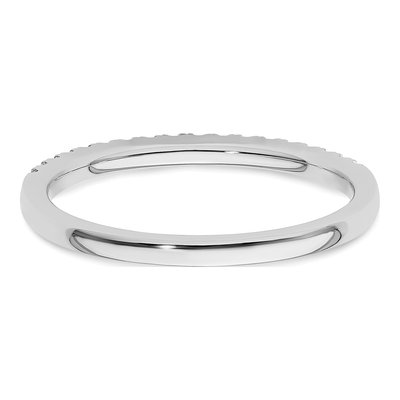 14K White Gold 1/5 ct tw Diamond Wedding Band – view 5
