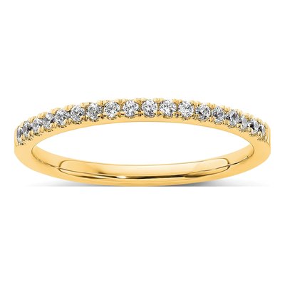 14K Yellow Gold 1/6 ct tw Diamond Wedding Band