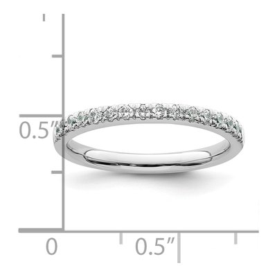 14K White Gold 1/3 ct tw Diamond Wedding Band – view 8