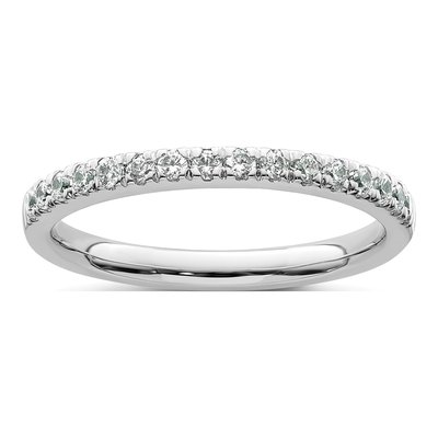 14K White Gold Wedding Band Mounting