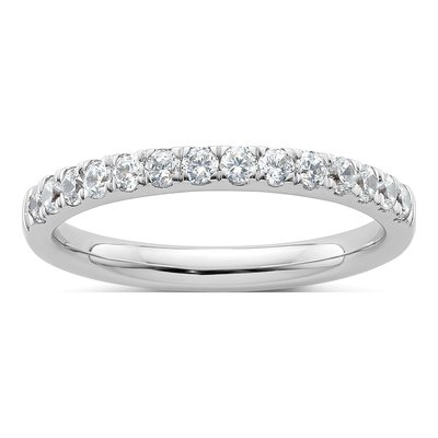 14K White Gold 1/2 ct tw Diamond Wedding Band
