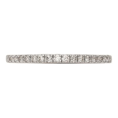 14K White Gold Diamond Wedding Band Mounting – view 6