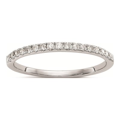 14K White Gold Diamond Wedding Band Mounting