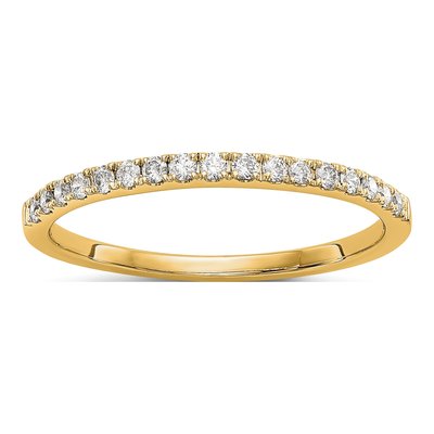 14K Yellow Gold 1/6 ct tw Diamond Wedding Band