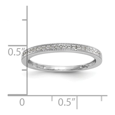14K White Gold Diamond Wedding Band Set, 2 Rings – view 7