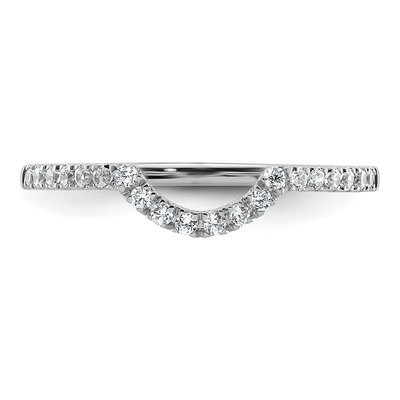 14K White Gold 1/5 ct tw Diamond Contoured Wedding Band – view 4