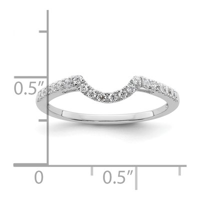 14K White Gold 1/5 ct tw Diamond Contoured Wedding Band – view 7