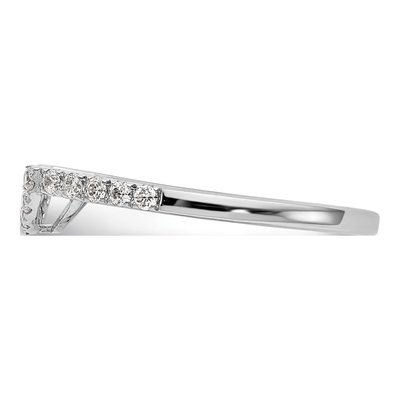 14K White Gold 1/4 ct tw Diamond Contoured Wedding Band – view 4