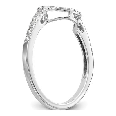 14K White Gold 1/4 ct tw Diamond Contoured Wedding Band – view 7