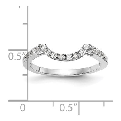 14K White Gold 1/4 ct tw Diamond Contoured Wedding Band – view 8