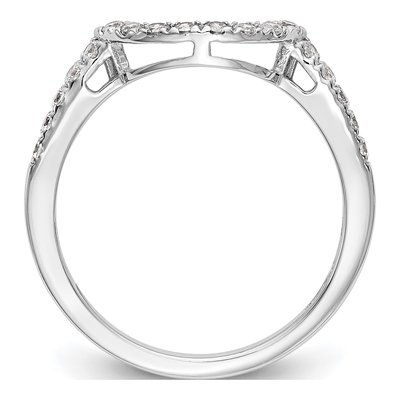 14K White Gold 0.27 ct tw Diamond Contour Wedding Band – view 3